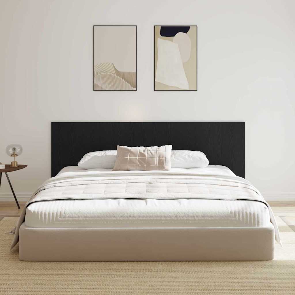 Headboard Black oak 240 x 1,5 x 80 cm Engineered wood